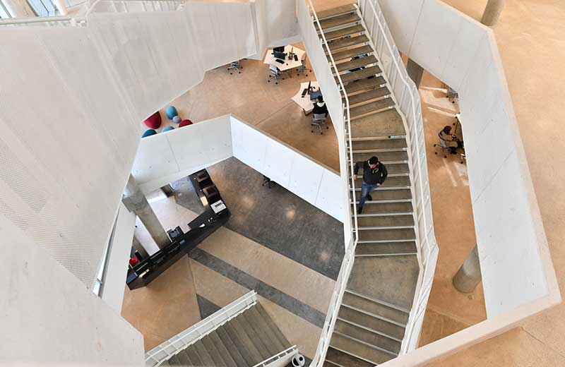 stairway inside college